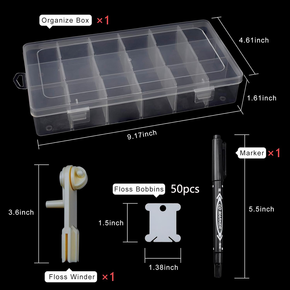 Embroidery Floss Organizer 18  - Craft Embellishment Storage recension och pris