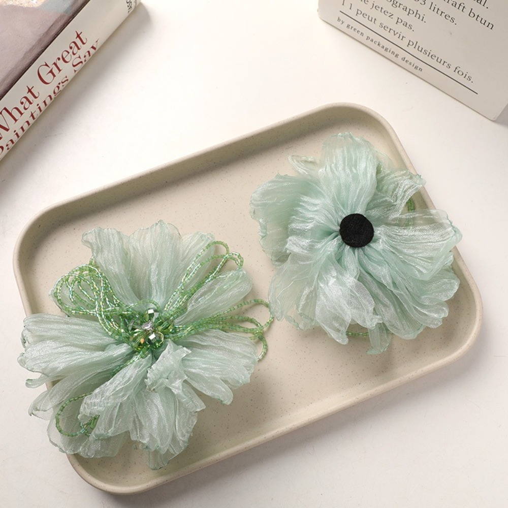 Organza Fabric Flower Patch Cr - Crystal Mesh Fabric recension och pris