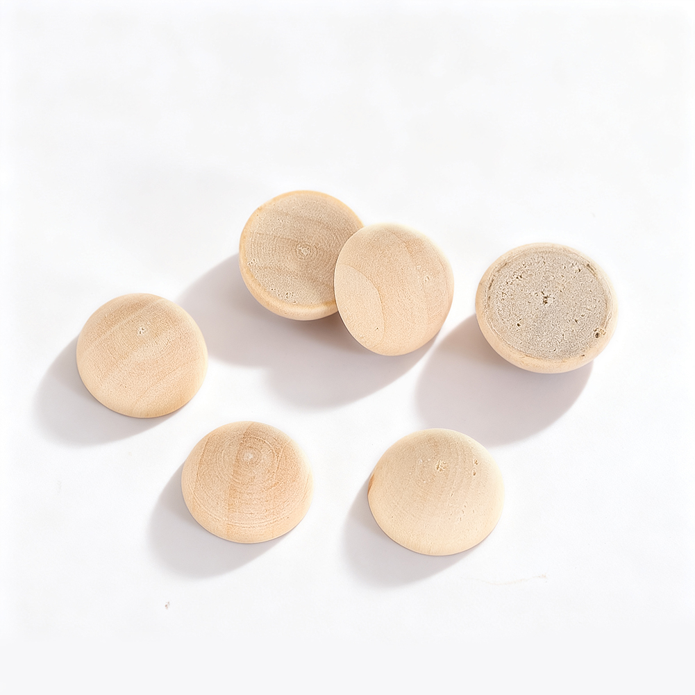 100/150/200pcs 15mm Half Wood  - Craft Embellishment recension och pris