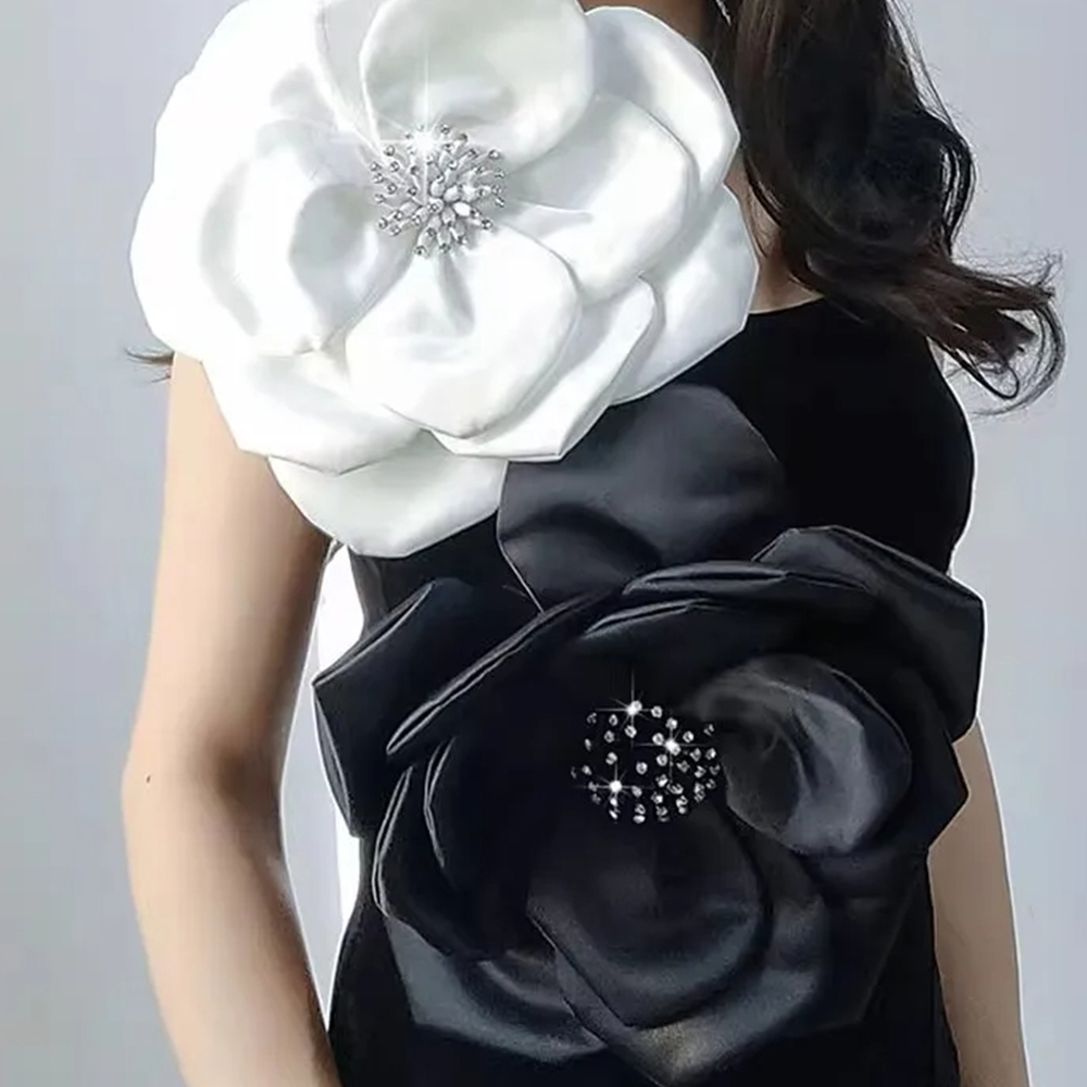 NEW 29cm 3D Big Flower Lace Pa - Applique Patch Flower recension och pris