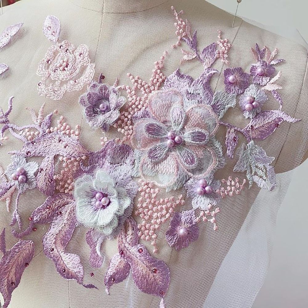 3D Flowers Beaded Lace Fabrics - Applique Patch Flower recension och pris