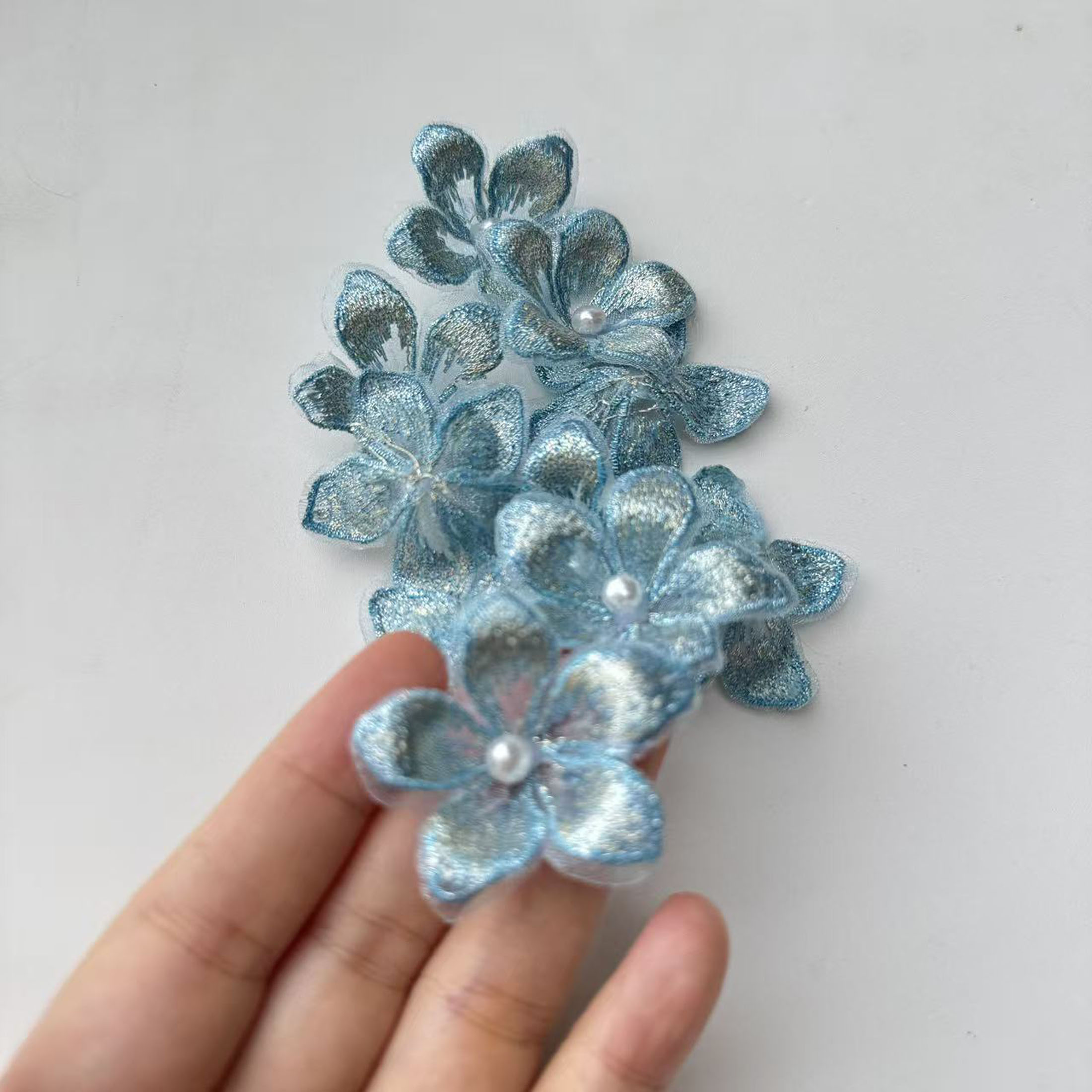 10pc/lot floral embroidered pa - Applique Patch Flower recension och pris