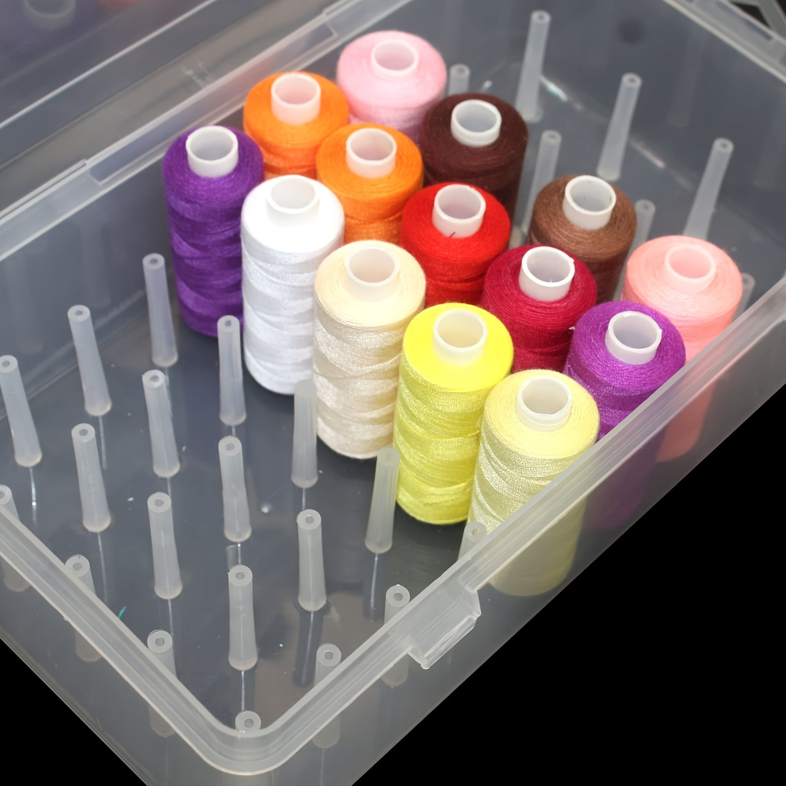 Clear Plastic Sewing Thread St - Craft Embellishment Storage recension och pris