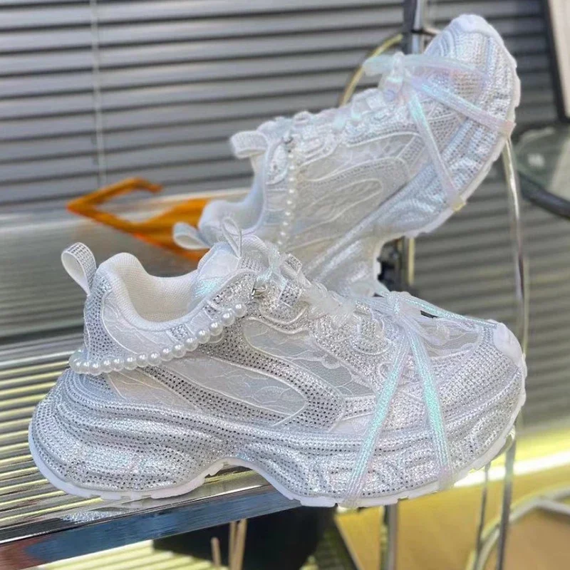 Top Quality Sneakers Women Ska - Crystal Mesh Fabric recension och pris