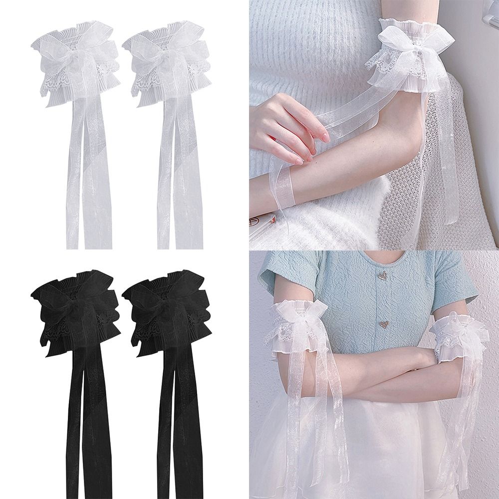 Arm Warmers Bowknot Arm Sleeve - Lace Ribbon Trim recension och pris