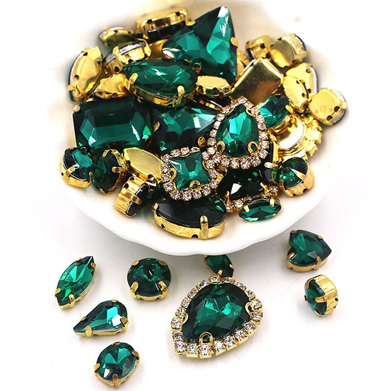 50Pcs 24 Color Mixed Shape Gla - Sew On Rhinestone recension och pris