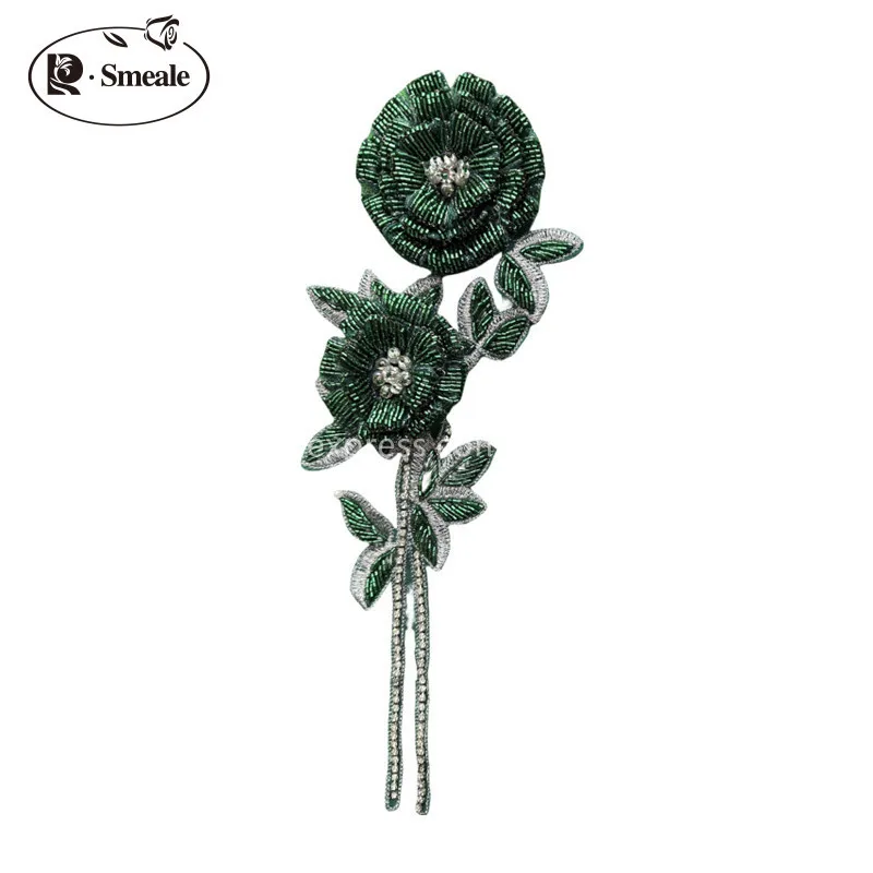 NEW Multicolor Handmade Beaded - Applique Patch Flower recension och pris