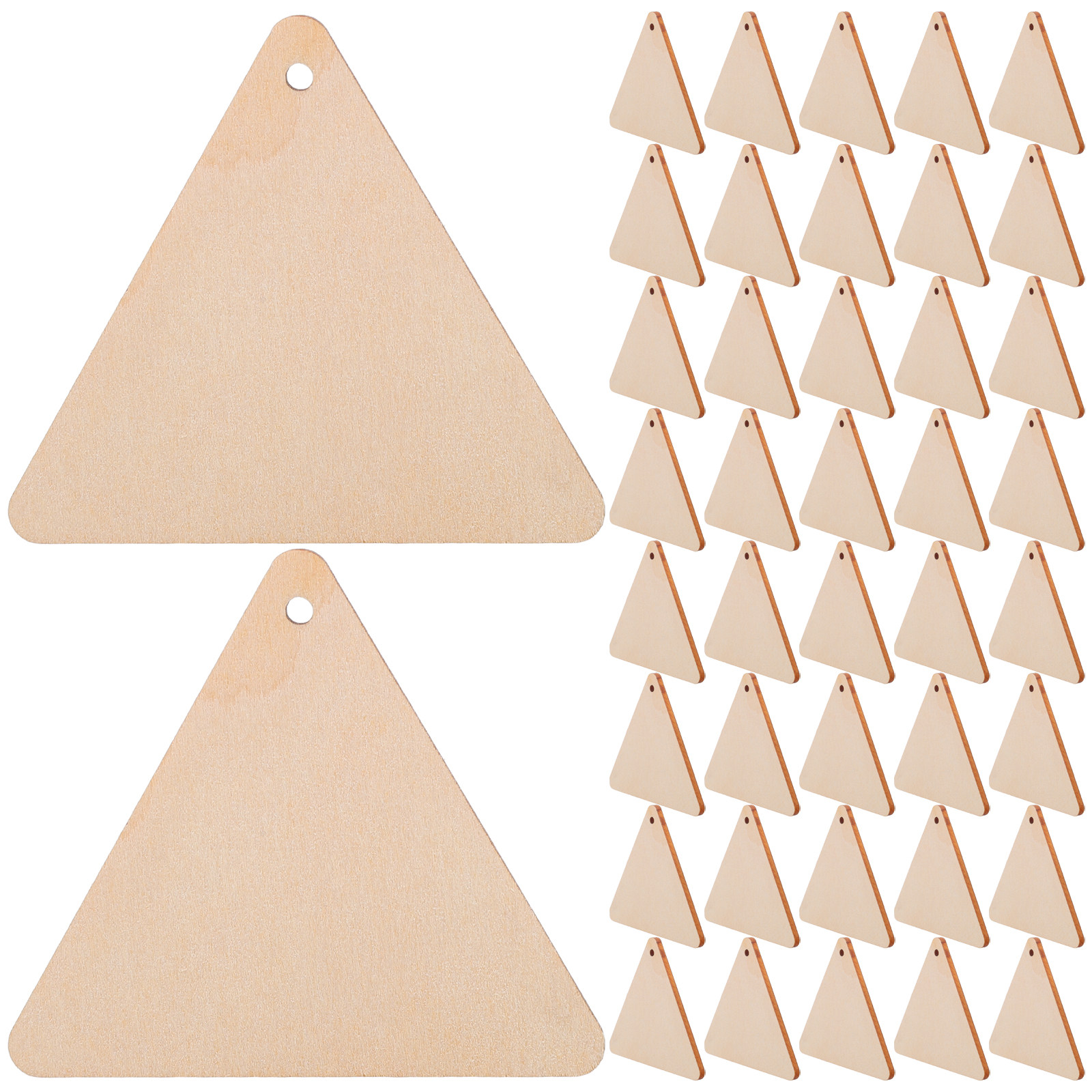 100Pcs Wooden Triangle Decor P - Craft Embellishment recension och pris