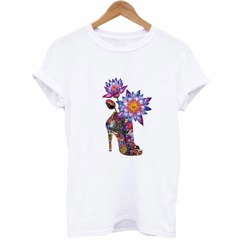 High heels flowers Iron On Pat - Applique Patch Flower recension och pris