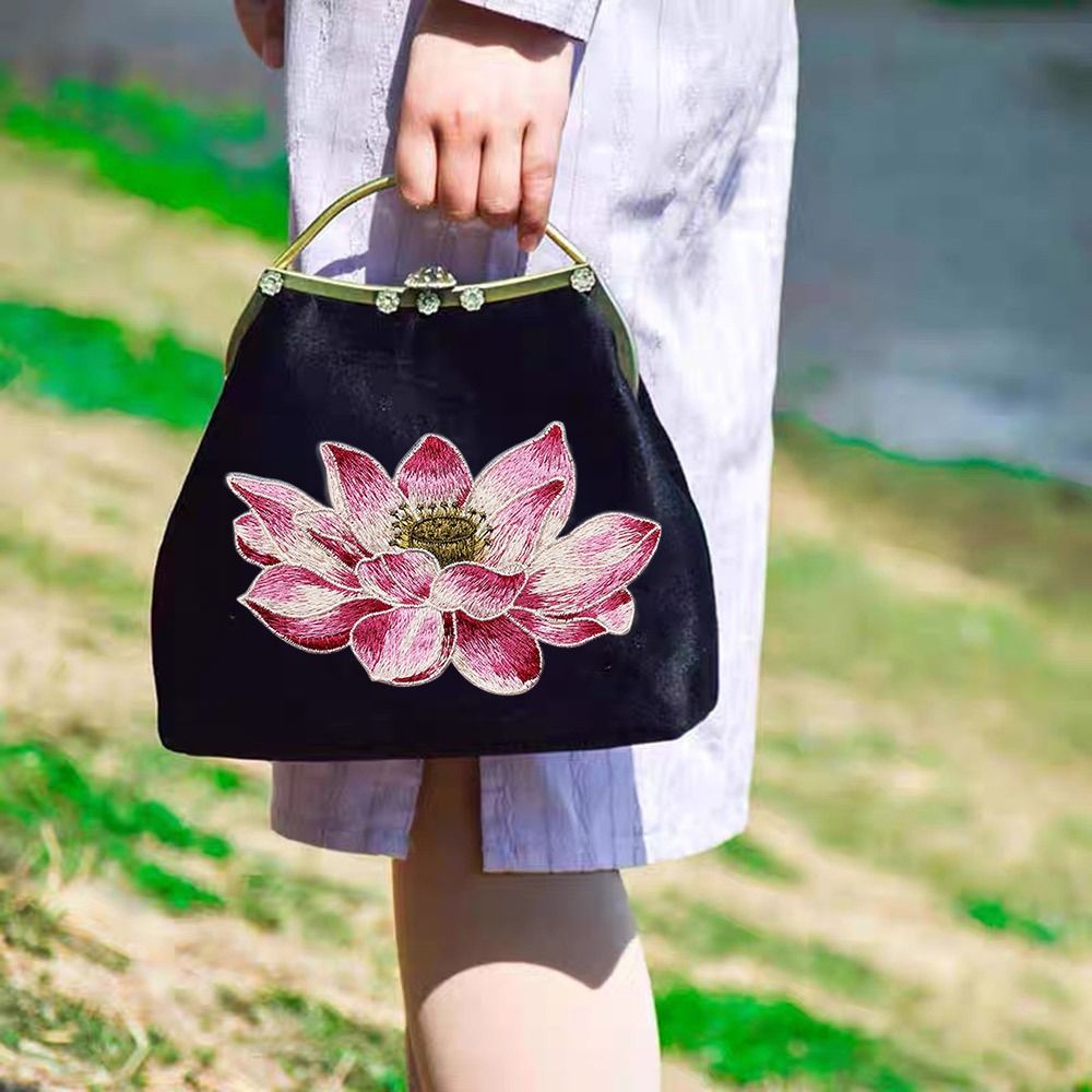 Soft Lotus Flower Patch Embroi - Applique Patch Flower recension och pris