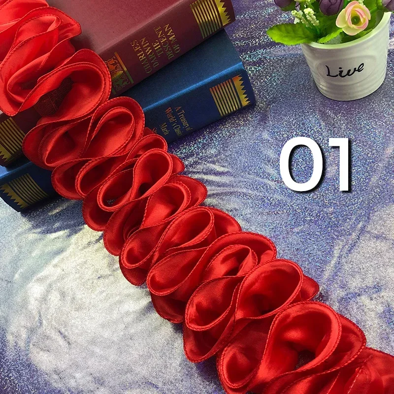 5Yards Pleated Ruffled Trim Sh - Lace Ribbon Trim recension och pris